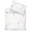 Amilian Bettwäsche Bettgarnitur 2-tlg. 100% Baumwolle für Bettbezug: 120x90 und 1 x Kopfkissenbezug: 40x60 cm mit Hotelverschluss Igel Hirschbaby 100% Baumwolle