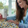 Amilian Baumwollstoff Meterware, Stoffe, Stoffreste: ca. 160cm x 50cm, zum Nähen, für Patchwork 100% Baumwolle, Baumwollstoff, Mosaik Gelb 100% Baumwolle - Image 5
