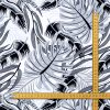 Amilian Baumwollstoff Meterware, Stoffe, Stoffreste: ca. 160cm x 100cm, zum Nähen, für Patchwork 100% Baumwolle, Baumwollstoff, Monstera Grau 100% Baumwolle - Image 2