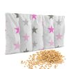 Kirschkernkissen 55 x 20 cm Wärmekissen Mikrowelle Körnerkissen Kirschkernsack Kirschkern Kissen für Kinder Erwachsene ideal als Massagekissen Sternchen Groß Rosa Oberstoff: 100% Baumwolle, Füllung: 100% Kirschkern