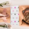 Kirschkernkissen 55 x 20 cm Wärmekissen Mikrowelle Körnerkissen Kirschkernsack Kirschkern Kissen für Kinder Erwachsene ideal als Massagekissen Sternchen Groß Rosa Oberstoff: 100% Baumwolle, Füllung: 100% Kirschkern - Image 4