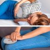 Amilian Kirschkernkissen rund: 16 cm Wärmekissen Körnerkissen Kirschkernsack für Kinder Erwachsene ideal als Massagekissen Kältekissen Pünktchen KLEIN Grau Oberstoff: 100% Baumwolle, Füllung: 100% Kirschkern - Image 6