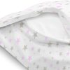 Amilian Seitenschläferkissen inkl. Füllung und Bezug: 150cm x 40cm, Schwangerschaftskissen, Lagerungskissen Baby und Erwachsene: Sternchen Klein Rosa 100% Baumwolle Oberstoff 100% Polypropylen, Füllung 100% Polyester - Image 3