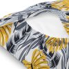 Amilian Seitenschläferkissen inkl. Füllung und Bezug: 150cm x 40cm, Schwangerschaftskissen, Lagerungskissen Baby und Erwachsene: Monstera Grau Senfgelb 100% Baumwolle Oberstoff 100% Polypropylen, Füllung 100% Polyester - Image 3