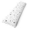 Amilian Seitenschläferkissen Bezug; Stillkissenbezug: ca. 150 x 40 cm für Lagerungskissen; Komfortkissen; Pillow Cover; Ersatzbezug; Gute Nacht Grau 100% Baumwolle - Image 4