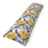 Amilian Seitenschläferkissen Bezug; Stillkissenbezug: ca. 150 x 40 cm für Lagerungskissen; Komfortkissen; Pillow Cover; Ersatzbezug; Monstera Grau Senfgelb 100% Baumwolle - Image 4