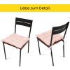 Amilian Stuhlkissen 40x40 mit Bändern - 4er Set Sitzkissen - Outdoor Indoor - Sitzauflage - Oberstoff 100% Baumwolle, Füllung 100% Polyester / Lachs - Image 7
