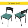 Amilian Stuhlkissen 40x40 mit Bändern - 4er Set Sitzkissen - Outdoor Indoor - Sitzauflage – Oberstoff 100% Baumwolle, Füllung 100% Polyester / Smaragd - Image 7