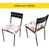 Amilian Stuhlkissen 40x40 mit Bändern - 4er Set Sitzkissen - Outdoor Indoor - Sitzauflage – Oberstoff 100% Baumwolle, Füllung 100% Polyester / Flowers - Image 7