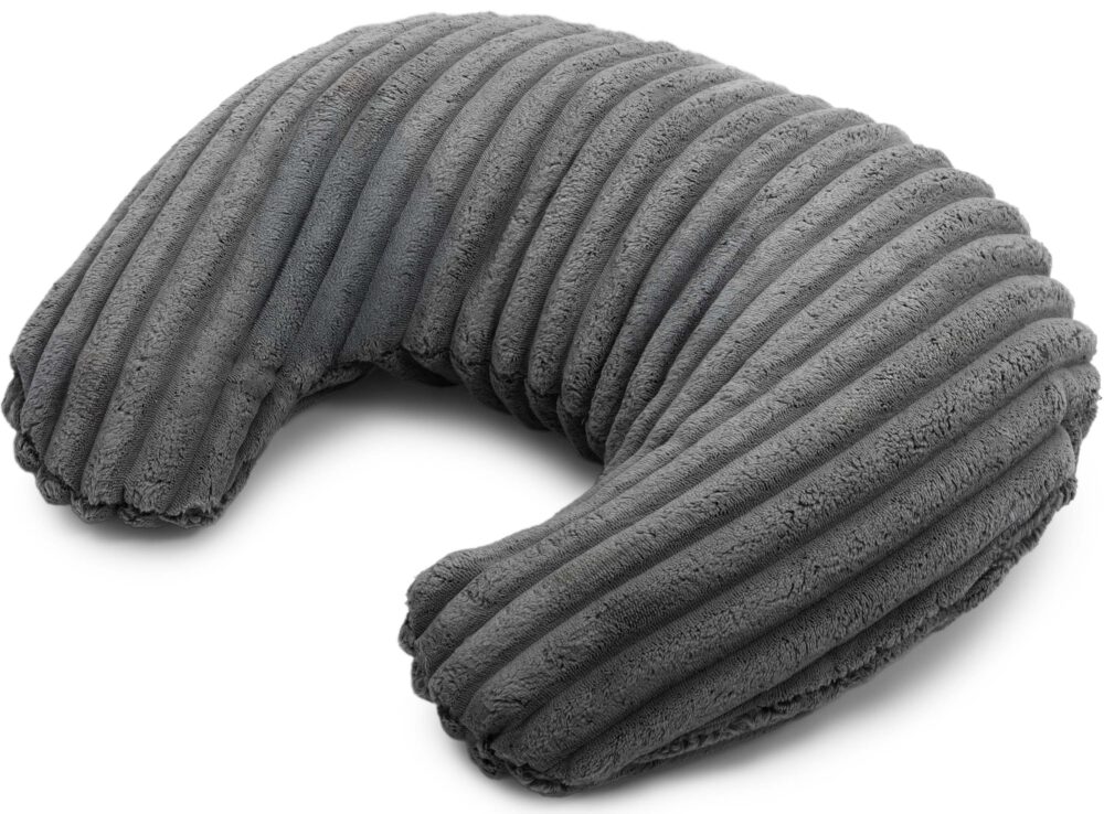 Amilian Stillkissen klein 60x42 cm – Schwangerschaftskissen Stillhörnchen mit abnehmbarem Bezug