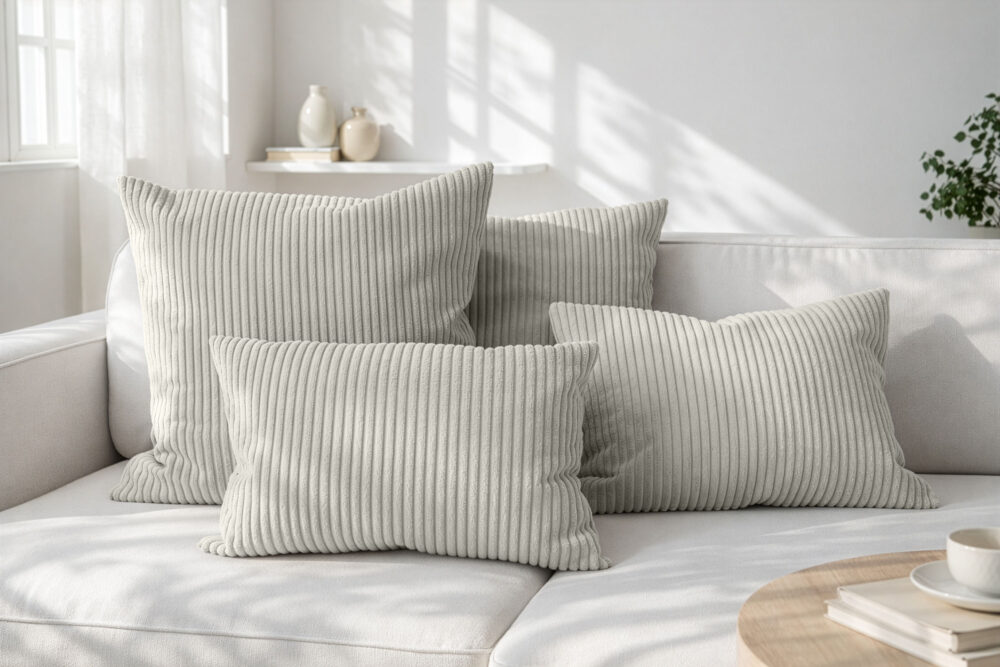 Amilian Dekokissen 4er Set mit Füllung 2x 40x40 + 2x 35x45 cm