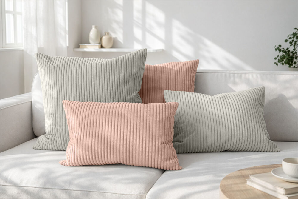 Amilian Dekokissen 4er Set mit Füllung 2x 40x40 + 2x 35x45 cm