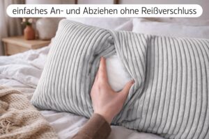 Dekokissen 40x80 cm mit Füllung - Sofakissen & Couchkissen in Cord-Optik