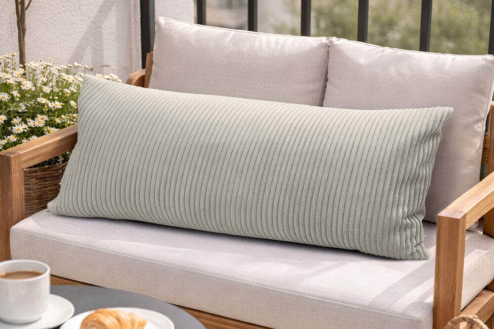 Dekokissen 40×80 cm mit Füllung – Sofakissen & Couchkissen in Cord-Optik