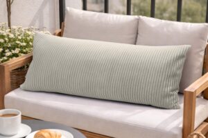 Dekokissen 40x80 cm mit Füllung - Sofakissen & Couchkissen in Cord-Optik