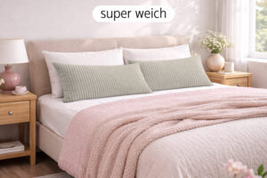 Dekokissen 40x80 cm mit Füllung - Sofakissen & Couchkissen in Cord-Optik