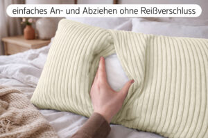 Dekokissen 40x80 cm mit Füllung - Sofakissen & Couchkissen in Cord-Optik
