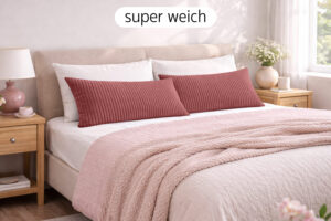 Dekokissen 40x80 cm mit Füllung - Sofakissen & Couchkissen in Cord-Optik