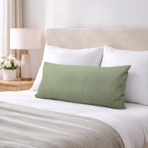 Amilian Kissenbezug 40x80 cm – Kopfkissenbezug & Sofakissenbezug in Cord-Optik (Hotelverschluss)