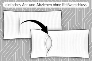Kissenbezug 40x80 cm in Cord-Optik - Kopfkissenbezug & Sofakissenbezug mit Hotelverschluss