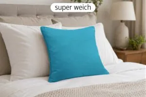 Dekokissen 4er Set mit Füllung - Sofakissen & Zierkissen mit Reißverschluss, 40-50 cm