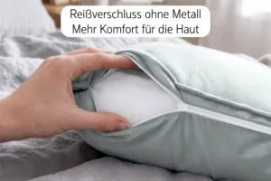 Dekokissen 4er Set mit Füllung - Sofakissen & Zierkissen mit Reißverschluss, 40-50 cm