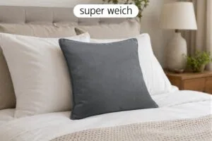 Dekokissen 4er Set mit Füllung - Sofakissen & Zierkissen mit Reißverschluss, 40-50 cm