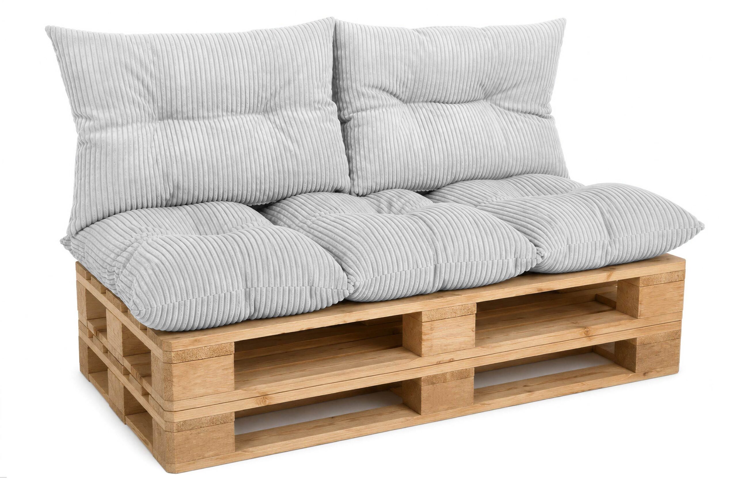 Amilian Palettenkissen Set 3-teilig – Sitzkissen 120x80 cm + 2x Rückenkissen 40x60 cm für Europaletten