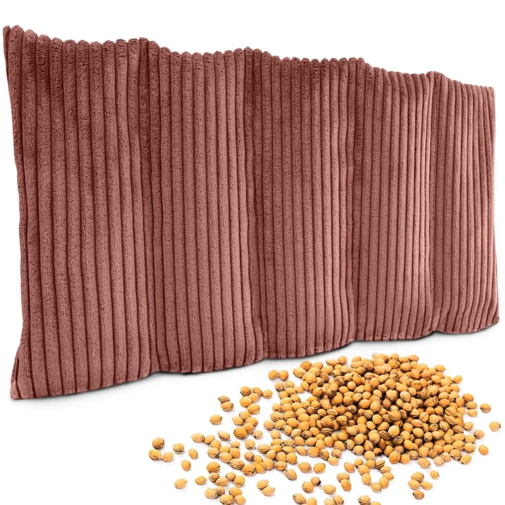 Kirschkernkissen 55x20 cm - Körnerkissen Wärmekissen & Kältekissen für Nacken, Schulter & Rücken