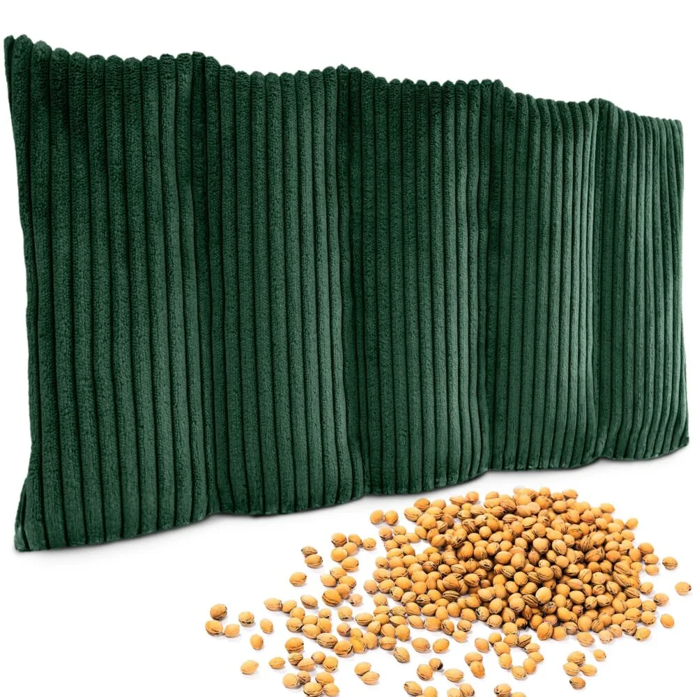 Kirschkernkissen 55x20 cm - Körnerkissen Wärmekissen & Kältekissen für Nacken, Schulter & Rücken