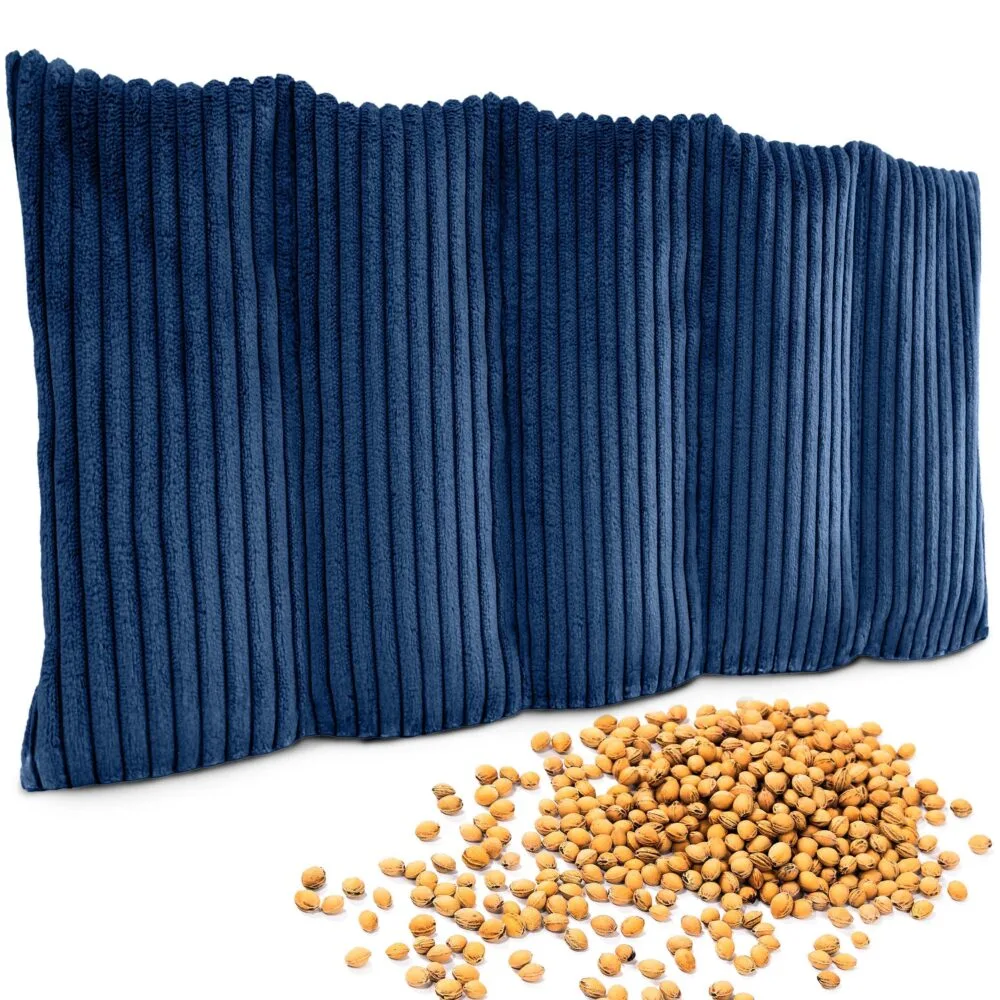 Kirschkernkissen 55x20 cm - Körnerkissen Wärmekissen & Kältekissen für Nacken, Schulter & Rücken