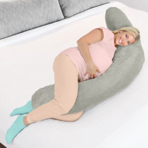Amilian Stillkissen XXL 170 cm – Schwangerschaftskissen, Seitenschläferkissen, Lagerungskissen mit Bezug