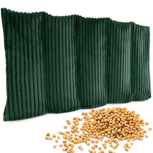Amilian Kirschkernkissen 55×20 cm – Körnerkissen Wärmekissen & Kältekissen für Nacken, Schulter & Rücken