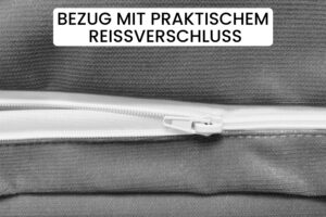 Nackenrollenbezug 40x15 cm - waschbarer Ersatzbezug mit verdecktem Reißverschluss für Nackenrolle, Kissenrolle & Bettrolle
