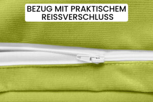 Nackenrollenbezug 40x15 cm - waschbarer Ersatzbezug mit verdecktem Reißverschluss für Nackenrolle, Kissenrolle & Bettrolle