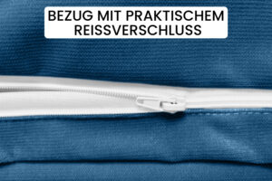 Nackenrollenbezug 40x15 cm - waschbarer Ersatzbezug mit verdecktem Reißverschluss für Nackenrolle, Kissenrolle & Bettrolle