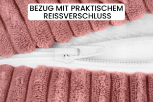 Nackenrollenbezug 40x15 cm - waschbarer Ersatzbezug für Nackenrolle, Kissenrolle & Bettrolle mit verdecktem Reißverschluss