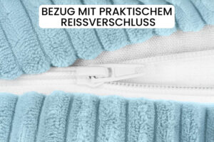 Nackenrollenbezug 40x15 cm - waschbarer Ersatzbezug für Nackenrolle, Kissenrolle & Bettrolle mit verdecktem Reißverschluss