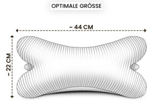 Leseknochen Nackenkissen ca. 44x22 cm - Knochenkissen Lesekissen zum Lesen und Entspannen für Sofa und Bett