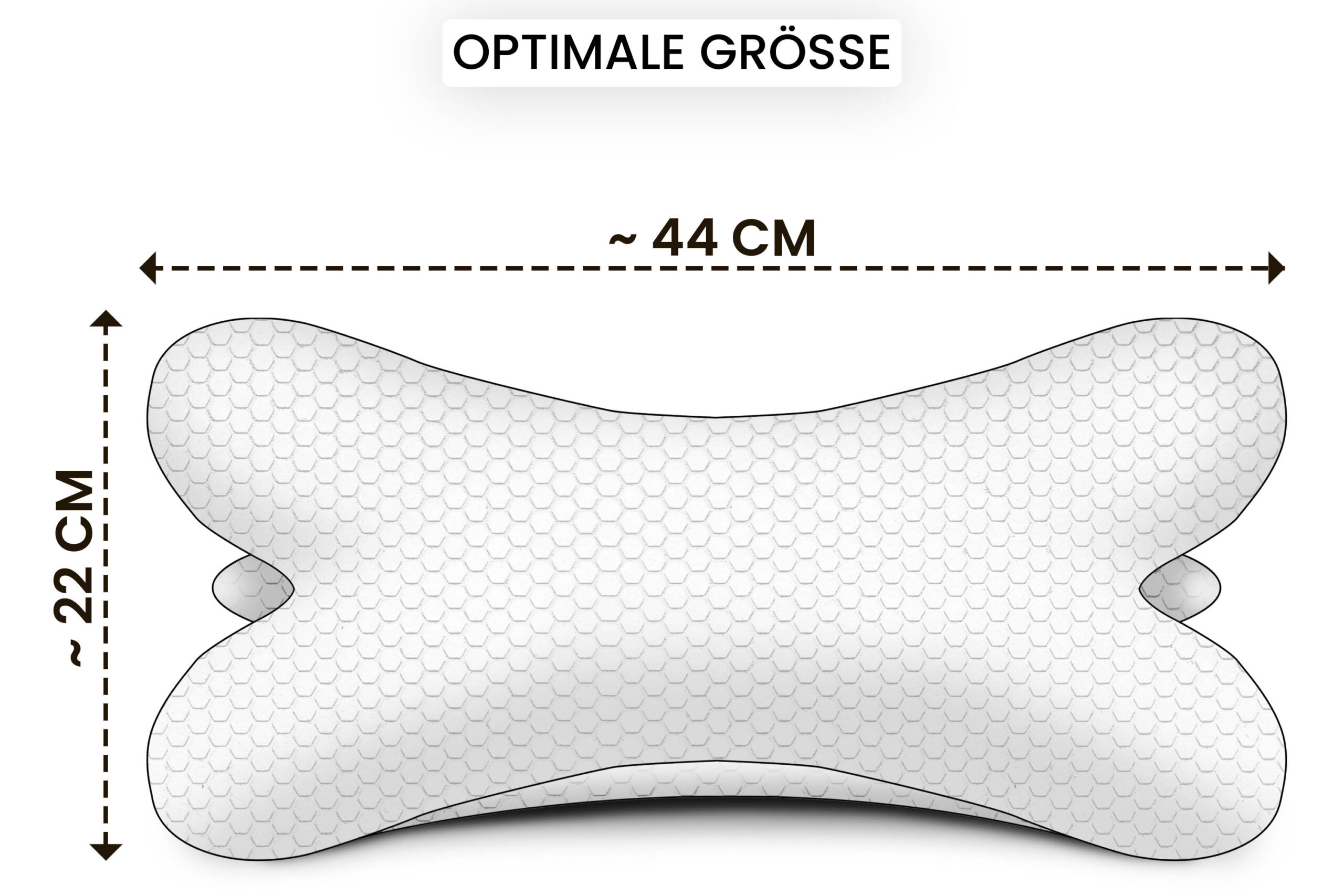 10925-CS0P8_2_KtFlnrD Leseknochen 44x22 cm Lesekissen für Erwachsene - Nackenkissen in Knochenform für Sofa, Bett und Sessel