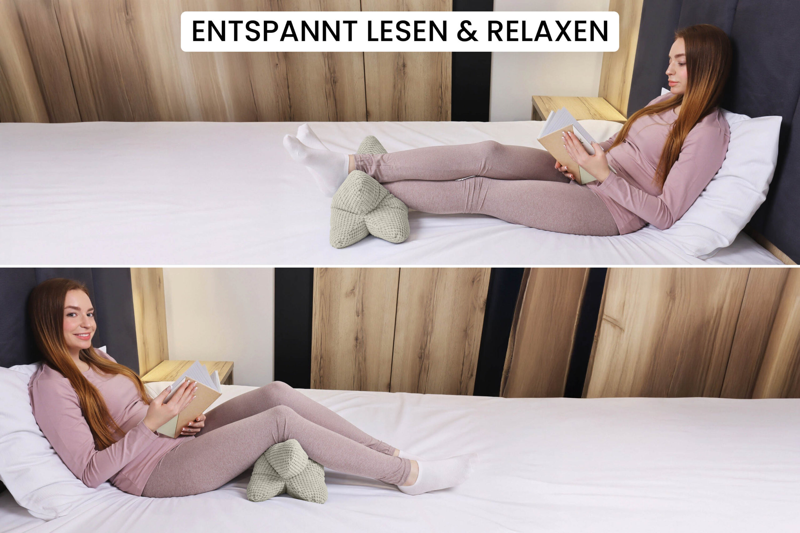 10925-CS0P8_4_oNf4AiD Leseknochen 44x22 cm Lesekissen für Erwachsene - Nackenkissen in Knochenform für Sofa, Bett und Sessel