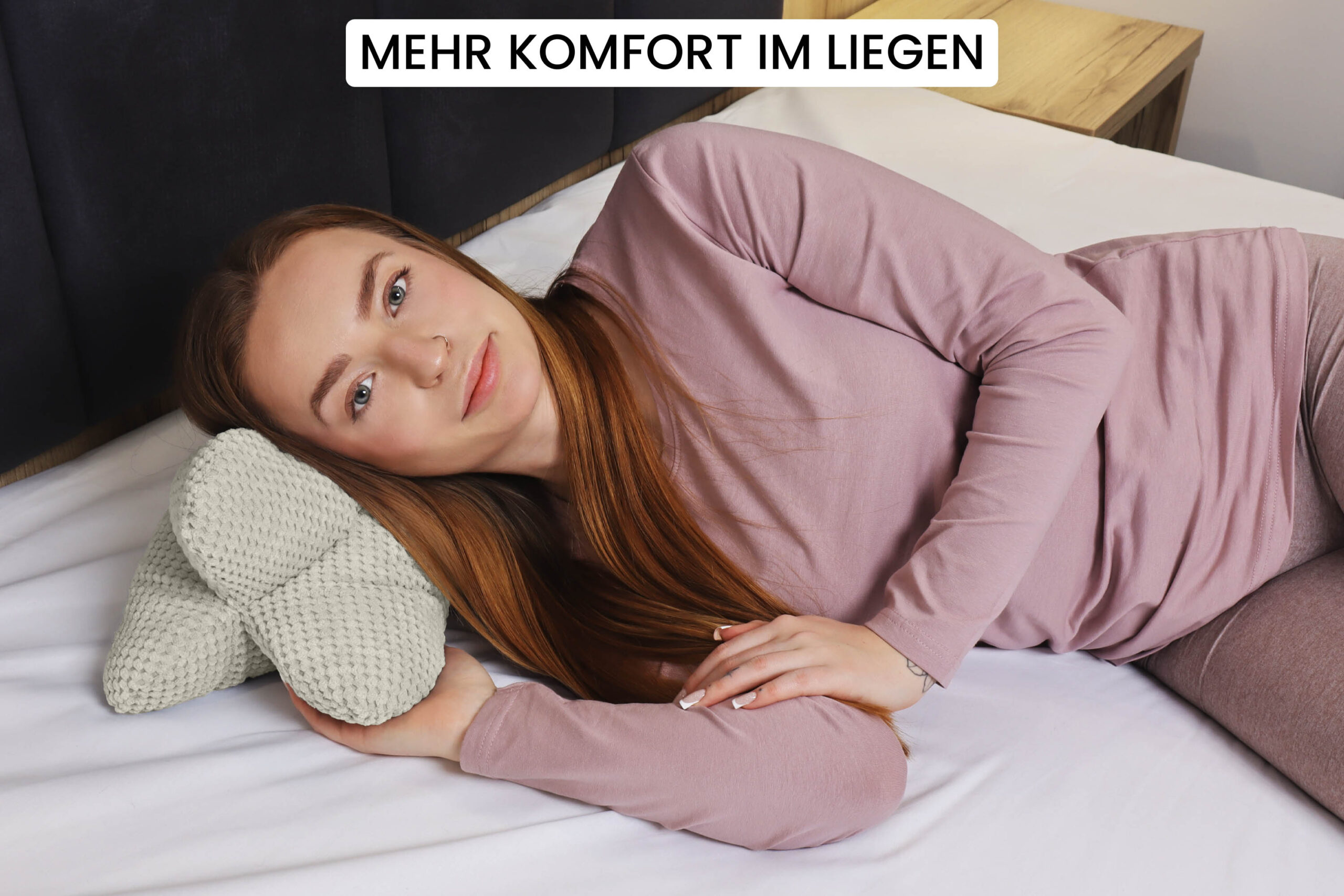 10925-CS0P8_5_f31kYvU Leseknochen 44x22 cm Lesekissen für Erwachsene - Nackenkissen in Knochenform für Sofa, Bett und Sessel