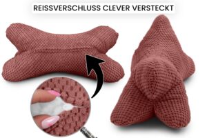 Leseknochen 44x22 cm Lesekissen für Erwachsene - Nackenkissen in Knochenform für Sofa, Bett und Sessel