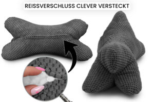 Leseknochen 44x22 cm Lesekissen für Erwachsene - Nackenkissen in Knochenform für Sofa, Bett und Sessel