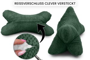 Leseknochen 44x22 cm Lesekissen für Erwachsene - Nackenkissen in Knochenform für Sofa, Bett und Sessel