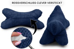 Leseknochen 44x22 cm Lesekissen für Erwachsene - Nackenkissen in Knochenform für Sofa, Bett und Sessel