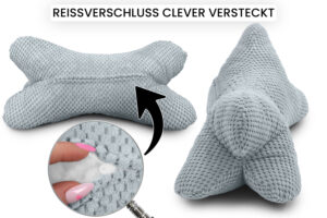 Leseknochen 44x22 cm Lesekissen für Erwachsene - Nackenkissen in Knochenform für Sofa, Bett und Sessel