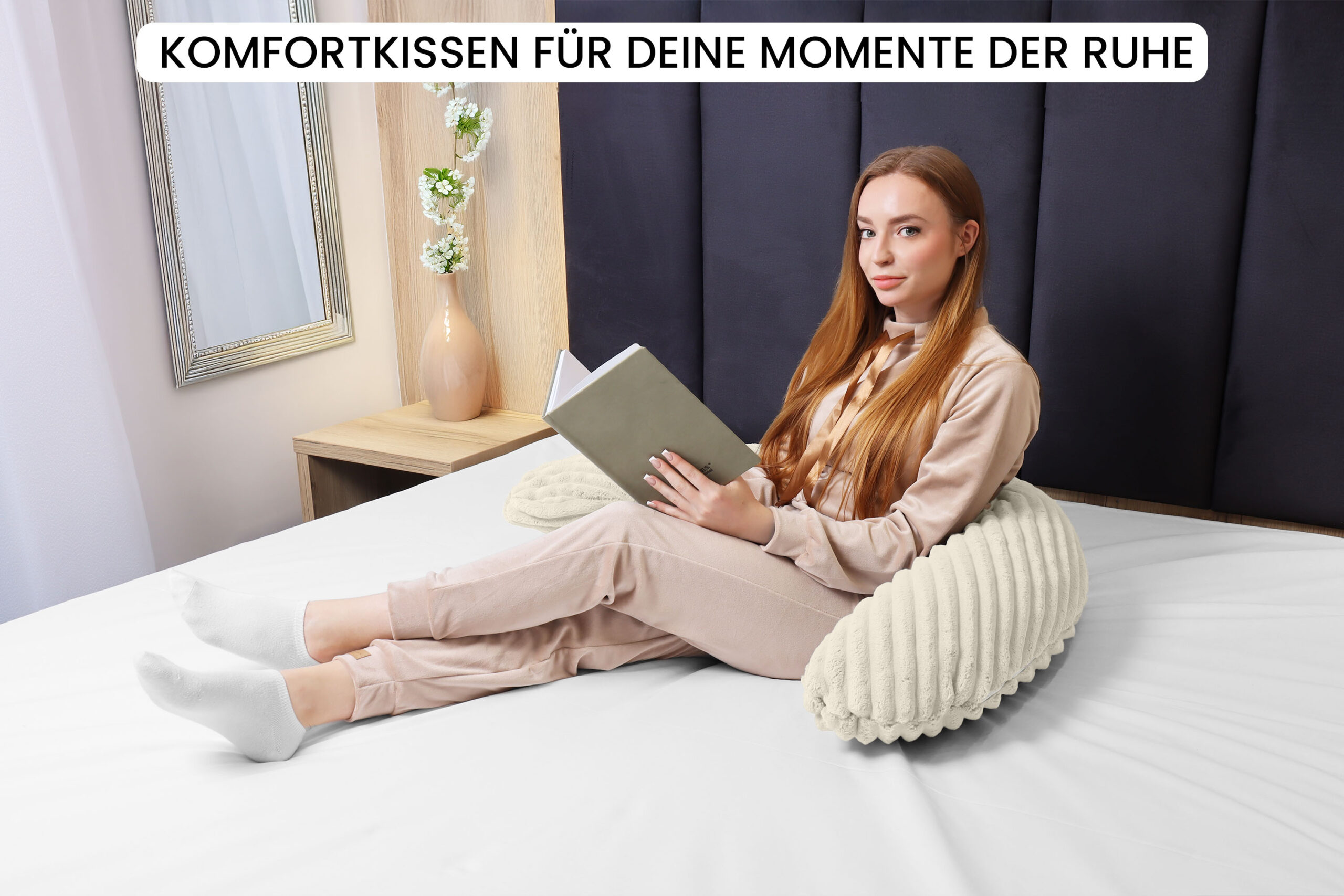 11018-A7CA8_2 Stillkissen XXL 170 cm Schwangerschaftskissen Seitenschläferkissen U-Form - Lagerungskissen fürs Bett und Sofa mit abnehmbarem Bezug