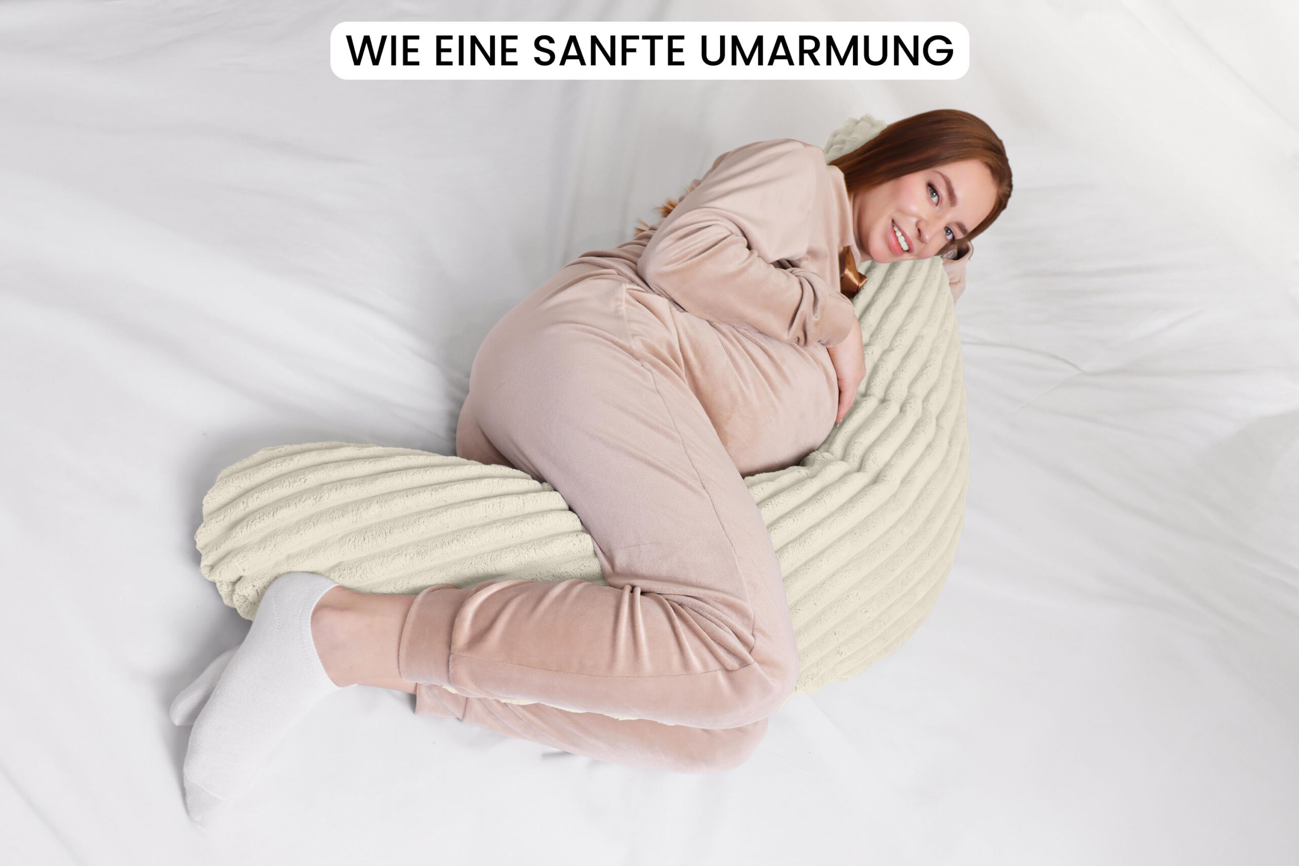 11018-A7CA8_9 Stillkissen XXL 170 cm Schwangerschaftskissen Seitenschläferkissen U-Form - Lagerungskissen fürs Bett und Sofa mit abnehmbarem Bezug