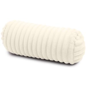 Nackenrolle 40x15 cm mit Bezug - Kissenrolle rund, weich, Dekokissen Rolle für Bett & Sofa